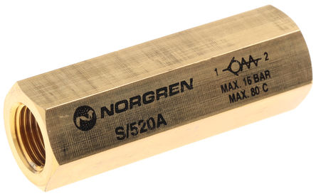 Norgren - S/520 - Norgren S/520 ϵ ֹط G 1/8  ƽͷ S/520, 0.3  16bar, -20  +80C		