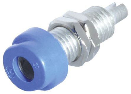 Hirschmann Test & Measurement - 930175102 - Hirschmann 930175102 蓝色 4mm 插座, 30 V ac, 60 V dc 16A, 镀锡触点		