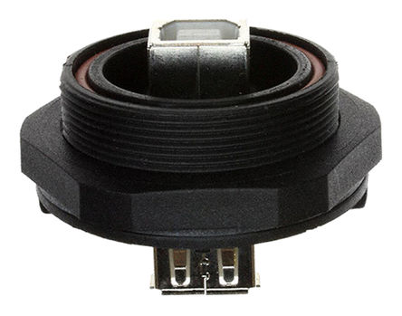 Bulgin - PX0848/B - Bulgin USB ϵ PX0848 1 ˿ ֱ  USB 2.0 USB  PX0848/B, 尲װ, 30 V , 1A		