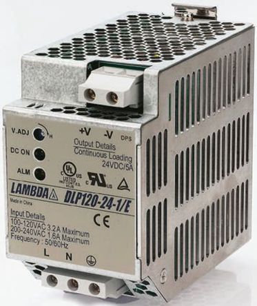 TDK-Lambda - DLP100-24/E - TDK-Lambda 98.4W ģʽ DIN 尲װԴ DLP100-24/E, 82 %, 85 %Ч, 132V ac, 4.1A, 28V dc 24V dc/		