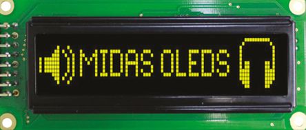 Midas - MCOB100016CV-YP - Midas ɫ OLED ʾ MCOB100016CV-YP, 100 x 16, COB, нӿ		