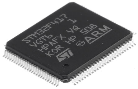 STMicroelectronics - STM32F417VGT6 - STM32F ϵ STMicroelectronics 32 bit ARM Cortex M4F MCU STM32F417VGT6, 168MHz, 1024 kB ROM , 4 kB192 kB RAM, 1xUSB		