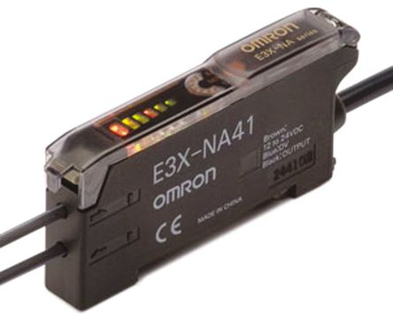 Omron - E3XNA8OMS - Omron E3XNA8OMS 光纤传感器, LED光源, PNP输出, 840 mW, IP50, 12 → 24 V 直流		
