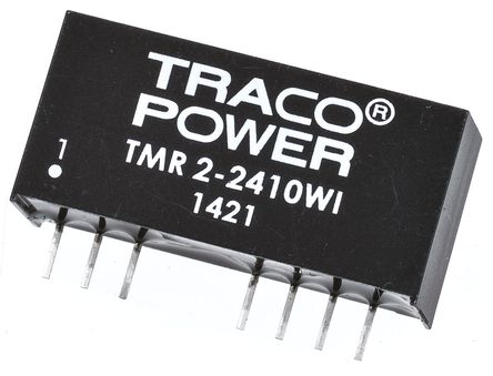 TRACOPOWER - TMR 2-2410WI - TRACOPOWER TMR 2WI ϵ 2W ʽֱ-ֱת TMR 2-2410WI, 9  36 V ֱ, 3.3V dc, 500mA, 1.5kV dcѹ, 71%Ч		