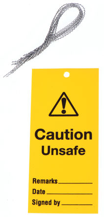 Signs & Labels - WT41A - Signs & Labels WT41A 10װ ɫ/ɫ Ӣ   Σվ־ “Caution Unsafe“, 50 x 110mm		