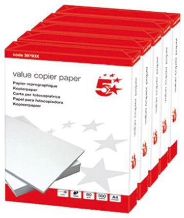 RS Pro - 397921 - RS Pro 5包 x 500张 白色 A4 复印机和打印机 打印纸		