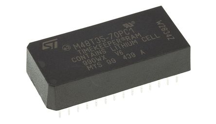 STMicroelectronics - M48T35-70PC1 - M48T35-70PC1, 32kbit NVRAM + RTC, 4.75  5.5 V, 0  +70 C, 28 PCDIPװ		
