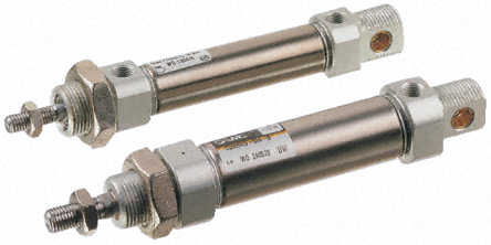 SMC - C85N16-25S - SMC C85 ϵ  ϸԲͲ C85N16-25S, 25mmг, 1 MPaѹ, 16mm׾, M5 x 0.8˿, -20  +80C		