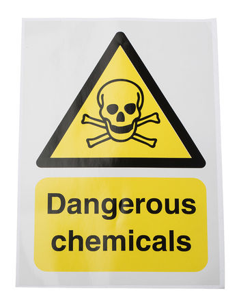 Signs & Labels - HA17751S - Signs & Labels HA17751S ɫ/ɫ Ӣ  ϩ Σվ־ “Dangerous Chemicals“, 148 x 210mm		