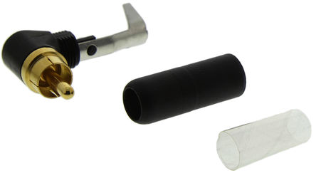 Switchcraft - 3502RABAU - Switchcraft 6A 直角 RCA 插头 3502RABAU, 电缆安装, 镀金触点		