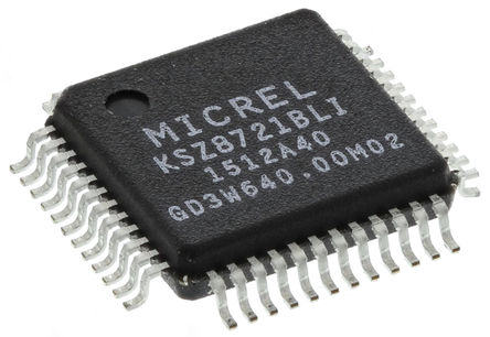 Micrel - KSZ8721BLI - Micrel KSZ8721BLI շ, ֧100BASE-FX100BASE-TX10BASE-T׼, 2.5 V 3.3 V, 48 LQFPװ		