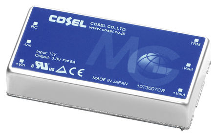 Cosel - MGS301212 - Cosel 30W ʽֱ-ֱת MGS301212, 9  18 V ֱ, 12V, 2.5A, 1.5kVѹ, 90%Ч, 1 x 2 inװ		