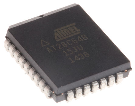 Microchip - AT28C64B-15JU - Microchip AT28C64B-15JU  EEPROM 洢, 64kbit, нӿ, 150ns, 4.5  5.5 V, 32 PLCCװ		