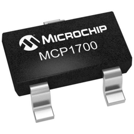 Microchip - MCP1700T-3002E/TT - Microchip MCP1700T-3002E/TT LDO ѹ, 3 V, 250mA, 2%ȷ, 2.3  6 V, 3 SOT-23װ		