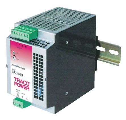 TRACOPOWER - TSPC 240-124 UPS - TRACOPOWER 240W ģʽ DIN Դ TSPC 240-124 UPS, 88  91 (Normal Mode) %, 90  92 (Buffer Mode) %Ч		