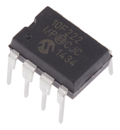Microchip - PIC10F222-I/P - Microchip PIC10F ϵ 8 bit PIC MCU PIC10F222-I/P, 8MHz, 512 x 12  ROM , 23 B RAM, PDIP-8		