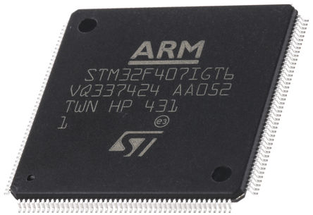 STMicroelectronics - STM32F407IGT6 - STMicroelectronics STM32F ϵ 32 bit ARM Cortex M4F MCU STM32F407IGT6, 168MHz, 1024 kB ROM , 4 kB192 kB RAM, 1xUSB		