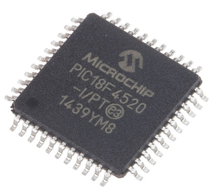 Microchip - PIC18F4520-I/PT - Microchip PIC18F ϵ 8 bit PIC MCU PIC18F4520-I/PT, 40MHz, 32 kB256 B ROM , 1536 B RAM, TQFP-44		