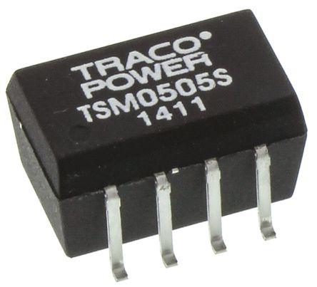 TRACOPOWER - TSM 0505S - TRACOPOWER TSM ϵ 1W ʽֱ-ֱת TSM 0505S, 4.5  5.5 V ֱ, 5V dc, 200mA, 1kV dcѹ, 80%Ч, SOIC 14/18װ		