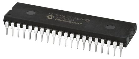 Microchip - PIC16F877-20/P - PIC16F ϵ Microchip 8 bit PIC MCU PIC16F877-20/P, 20MHz, 256 x 8 ֣8K x 14  ROM , 368 B RAM, PDIP-40		