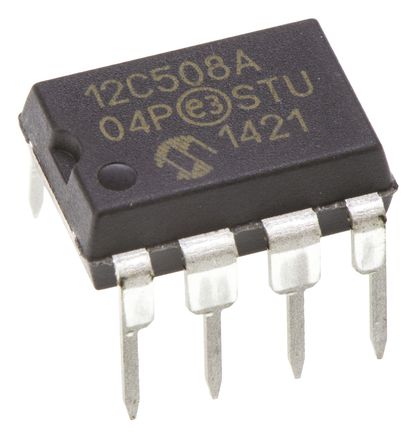 Microchip - PIC12C508A-04/P - Microchip PIC12C ϵ 8 bit PIC MCU PIC12C508A-04/P, 4MHz, 512 x 12  ROM EPROM, 25 B RAM, PDIP-8		