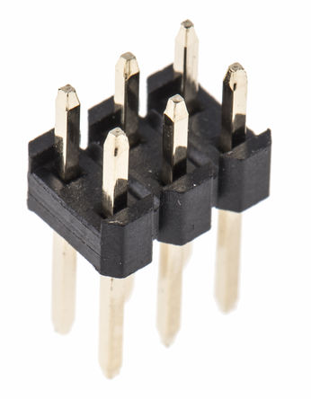 HARWIN - M20-9980345 - HARWIN M20 系列 6路 2.54mm节距 (2排) 直 引脚管座 M20-9980345, 焊接端接, 3A, 通孔		