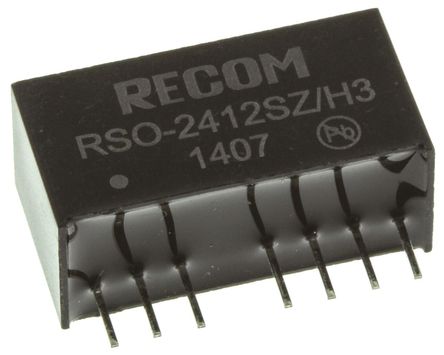 Recom - RSO-2412SZ/H3 - Recom RSO ϵ 1W ʽֱ-ֱת RSO-2412SZ/H3, 9  36 V ֱ, 12V dc, 83mA, 3kV dcѹ, SIPװ		