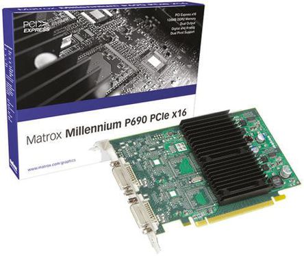 Matrox - P69-MDDE128F - Matrox P ϵ P69-MDDE128F 128mbڴ PCI Express x16 DDR2 Կ, DVI		