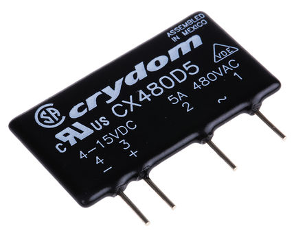 Crydom - CX480D5 - Crydom 5 A PCBװ ̵̬ CX480D5, SCR, 㽻л, 660 V 		