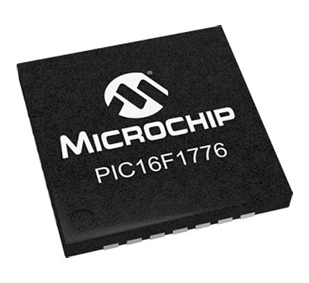 Microchip - PIC16F1776-I/MX - Microchip PIC16F ϵ 8 bit PIC MCU PIC16F1776-I/MX, 32MHz, 14 kB ROM , 1 kB RAM, UQFN-28		