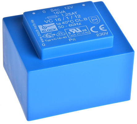 Block - VC 16/1/12 - Block ͨ PCB ѹ VC 16/1/12, 230V acѹ, 12V acμѹ, 16VA, 50  60 HzΧ		