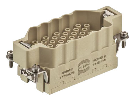 Harting - 09322403001 - Harting Han EEE HMC 系列 8行 40触点 40P+E极 插头 电源连接器 09322403001		