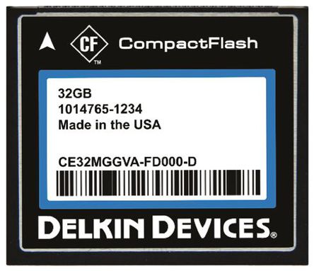 Delkin Devices - CE32MGGVA-FD000-D - Delkin Devices 32 GB CF  SLC		