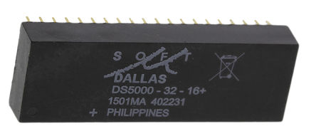 Maxim - DS5000-32-16+ - Maxim DS5000 ϵ 8 bit 8051 MCU DS5000-32-16+, 16MHz ROMLess, 32 kB RAM, EDIP-40		