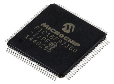 Microchip - PIC18F97J60-I/PF - Microchip PIC18F ϵ 8 bit PIC MCU PIC18F97J60-I/PF, 41.667MHz, 128 kB ROM , 3808 B RAM, TQFP-100		