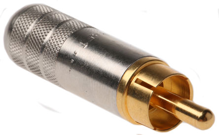 Switchcraft - 3502AAU - Switchcraft 6A RCA 插头 3502AAU, 电缆安装, 镀金触点, -40 → +85 °C		