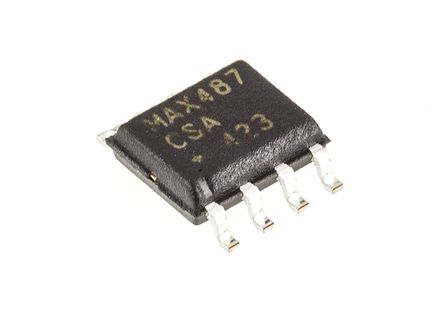 Maxim - MAX487CSA+ - Maxim MAX487CSA+ 250kbps ��·�շ���, RS-422��RS-485�ӿ�, ��ֽ������ź�, 5 V����Դ, 8���� SOIC��װ		