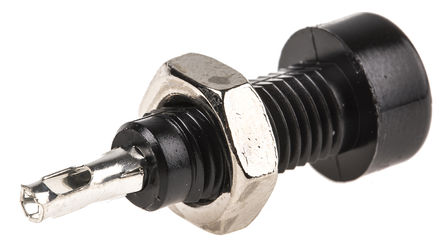 WIMA - 105-0803-001 - WIMA 105-0803-001 黑色 母 测试插座, 10A, 镀锡触点		