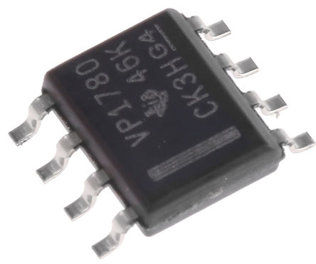 Texas Instruments - SN65HVD1780D - Texas Instruments SN65HVD1780D 115kbps 线路收发器, RS-485接口, 差分接收器信号, 5 V单电源, 8引脚 SOIC封装		