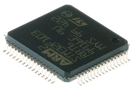 STMicroelectronics - STM8L152R6T6 - STMicroelectronics STM8L ϵ 8 bit STM8 MCU STM8L152R6T6, 16MHz, 32 kB ROM , 2 kB RAM, LQFP-64		