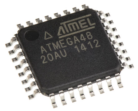 Microchip - ATMEGA48-20AU - Microchip ATmega ϵ 8 bit AVR MCU ATMEGA48-20AU, 20MHz, 4 kB256 B ROM , 512 B RAM, TQFP-32		