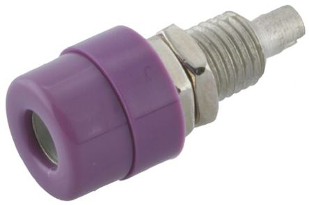 Hirschmann Test & Measurement - 930176109 - Hirschmann 930176109 紫色 4mm 插座, 30 V ac, 60 V dc 16A, 镀锡触点		