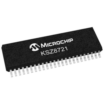Microchip - KSZ8721SL - Microchip KSZ8721SL 100MBps ̫շ, ֧IEEE 802.3u׼, 3.3 V, 48 SSOPװ		