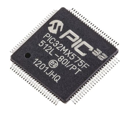 Microchip - PIC32MX575F512L-80I/PT - Microchip PIC32MX ϵ 32 bit PIC MCU PIC32MX575F512L-80I/PT, 80MHz, 12 kB512 kB ROM , 64 kB RAM, 1xUSB, TQFP-100		