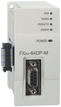 Mitsubishi - FX3U-64DP-M - Mitsubishi FX3U ϵ PLC /ģ FX3U-64DP-M, 8 x I/O, 24 V ֱ, 90 x 43 x 87 mm		