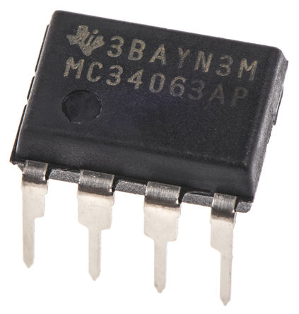 Texas Instruments - MC34063AP - Texas Instruments MC34063AP ֱ-ֱת, ѹ/ѹ, 3  40 V, 1.5A, 1.55  40 V, 8 PDIPװ		