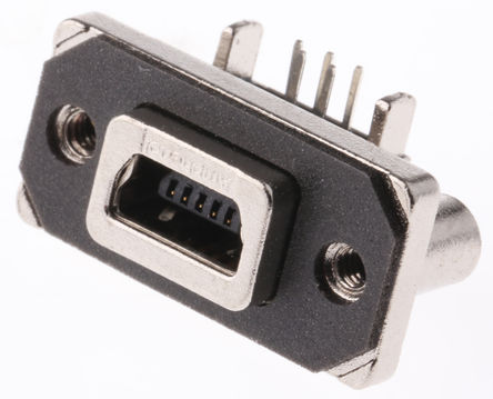 Amphenol - MUSBB15134 - Amphenol MUSB ϵ USB2 B  ֱ Mini USB   MUSBB15134, ͨװװ		