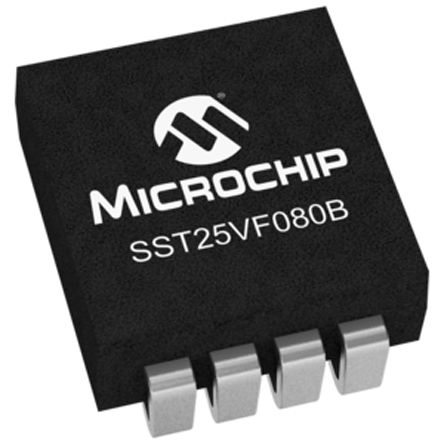 Microchip - SST25VF080B-50-4C-S2AF - Microchip SST25VF080B-50-4C-S2AF , 8Mbit (1M x 8), SPIӿ, 8ns, 2.7  3.6 V, 8 SOICװ		