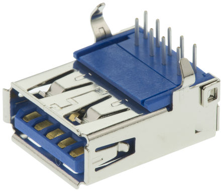 Molex - 48405-0003 - Molex 48405 ϵ 1 ˿ ֱ USB3.0 A  USB  48405-0003, ͨ, 30 V, 1.8A		
