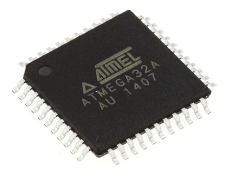 Microchip - ATMEGA32A-AU - Microchip ATmega ϵ 8 bit AVR MCU ATMEGA32A-AU, 16MHz, 32 kB1024 B ROM , 2 kB RAM, TQFP-44		